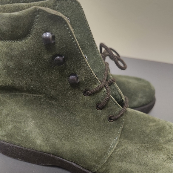 COACH Suede Lace Up Booties Military Size 6.5 - Picture 7 of 9